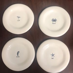 Rae Dunn coastal appetizer plates